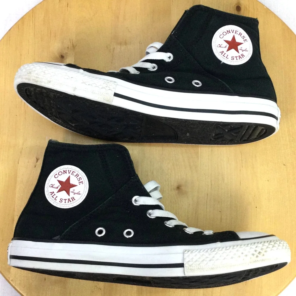 Converse All Star Chuck Taylor Kids Side Zip Fabric High Top Junior Size 3
